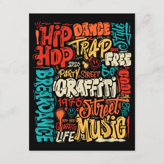 50e Muziek en Hiphop Graffiti Cassette  R Informatiekaartje (Voorkant)