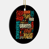 50e Muziek en Hiphop Graffiti Cassette  R Keramisch Ornament (Rechts)