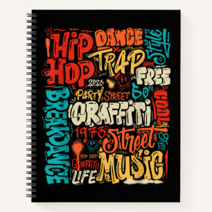 50e Muziek en Hiphop Graffiti Cassette  R Notitieboek