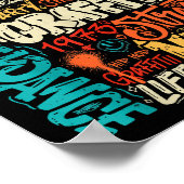 50e Muziek en Hiphop Graffiti Cassette  R Poster (Hoek)