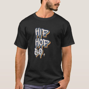 50e Muziek Jubileum van Hiphop Verjaardag Vintage T-shirt