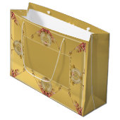 50e of 1e bruiloft Jubileum Gift Bag Groot Cadeauzakje (Voorkant Gekanteld)