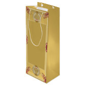 50e of 1e bruiloft Jubileum Gift Bag Wijn Cadeautas (Achterkant Gekanteld)