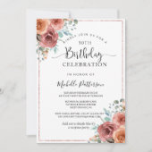 50e (of andere) verjaardag, Roos goud, peach Flora Kaart (Voorkant)