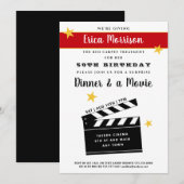 50e of een verjaardagsverrassingsdiner en filmfees kaart (Voorkant / Achterkant)