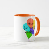 50e of elke leeftijd Gepersonaliseerde naam Verjaa Mok (Voorkant rechts)