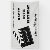 50e of elke leeftijd Verjaardag Film Theme Party Spandoek (Verticaal)