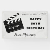 50e of elke leeftijd Verjaardag Film Theme Party Spandoek (Horizontaal)