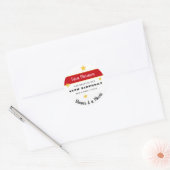 50e of om het even welk verjaardagsdiner & filmpar ronde sticker (Envelop)