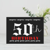 50e OPLEIDING Sjabloon voor uitnodiging op feestda (Staand voorkant)