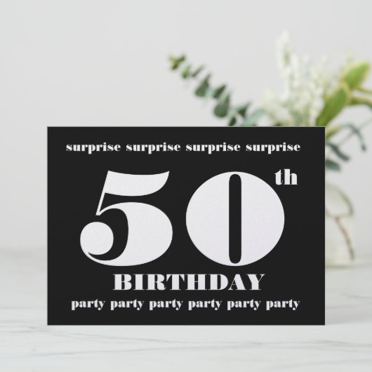 50e OPLEIDING Sjabloon voor uitnodiging op feestda (Staand voorkant)