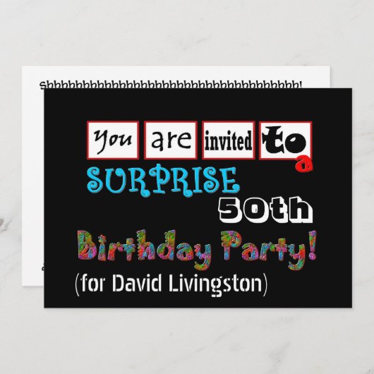 50e OPLEIDING Sjabloon voor uitnodiging op feestda (Voorkant / Achterkant)