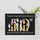 50e OPLEIDING Sjabloon voor uitnodiging op feestda (Staand voorkant)