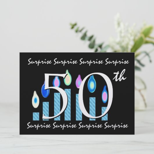 50e OPLEIDING Sjabloon voor uitnodiging op feestda (Staand voorkant)