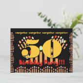 50e OPLEIDING Sjabloon voor uitnodiging op feestda (Staand voorkant)