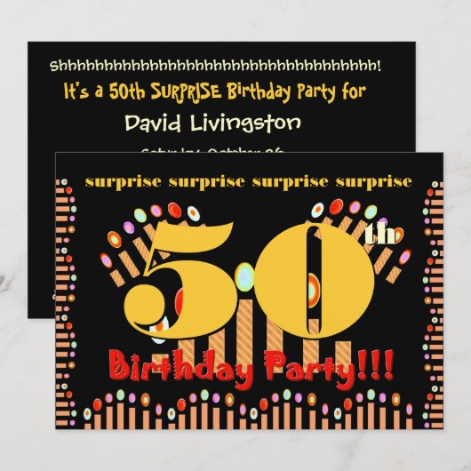 50e OPLEIDING Sjabloon voor uitnodiging op feestda (Voorkant / Achterkant)