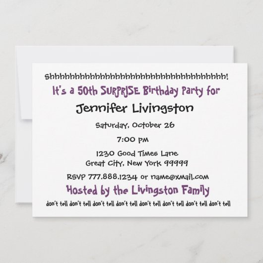 50e OPLEIDING Sjabloon voor uitnodiging op feestda (Achterkant)