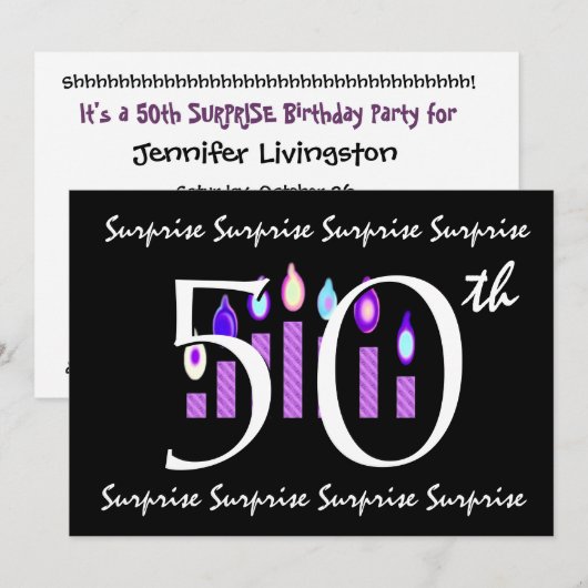 50e OPLEIDING Sjabloon voor uitnodiging op feestda (Voorkant / Achterkant)