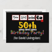 50e OPLEIDING Sjabloon voor uitnodiging op feestda (Voorkant / Achterkant)