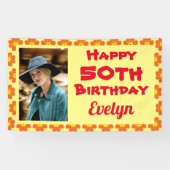 50e Oranje aanloopfoto Spandoek (Horizontaal)