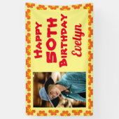 50e Oranje aanloopfoto Spandoek (Verticaal)