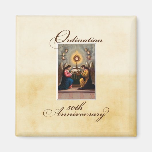 50e Ordination Jubileum Angels at Altar Magneet (Voorkant)