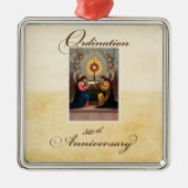 50e Ordination Jubileum Angels at Altar Metalen Ornament (Voorkant)