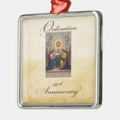 50e Ordination Jubileum Angels at Altar Metalen Ornament (Links)