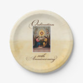 50e Ordination Jubileum Angels at Altar Papieren Bordje (Voorkant)