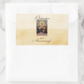 50e Ordination Jubileum Angels at Altar Rechthoekige Sticker (Tas)