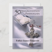 50e Ordination Jubileum Invitation Cross Host Kaart (Voorkant)