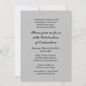 50e Ordination Jubileum Invitation Cross Host Kaart (Achterkant)