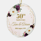 50e Ornament van het Jubileum van de Golden Weddin (Links)