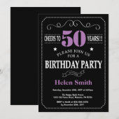 50e Paars- en zwarte kalkplank Kaart (Voorkant / Achterkant)