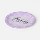 50e Paarse winterdag van de Birthday Party Papieren Bordje (Gekanteld)