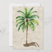 50e Palm Leopard Print Wild Verjaardag Kaart (Achterkant)