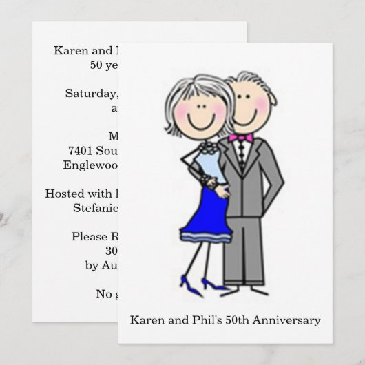 50e partij bij het Jubileum Kaart (Voorkant / Achterkant)