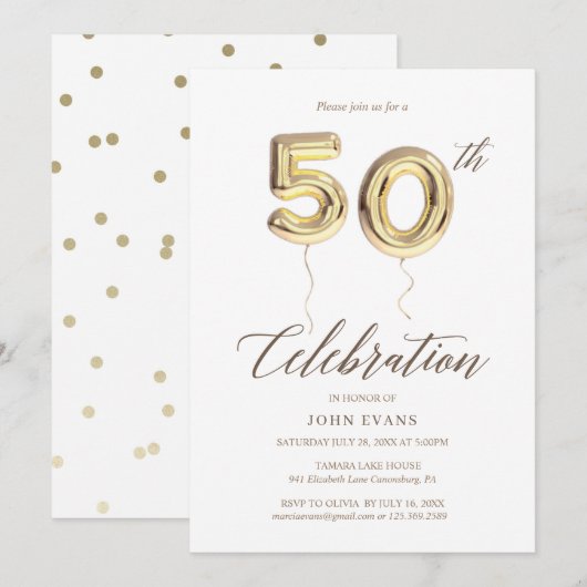 50e partij kaart (Voorkant / Achterkant)