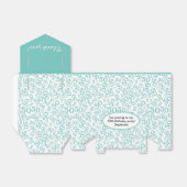 50e Partij Willekeurige Getal Patroon Blauwgroen/W Bedankdoosjes (Uitgevouwen)