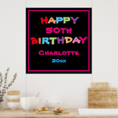 50e persoonlijke 50e verjaardag Moderne klusbord Poster (Keuken)