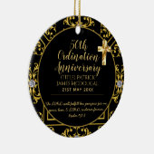50e PRIEST Ordination Jubileum Personalized Keramisch Ornament (Rechts)