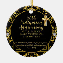 50e PRIEST Ordination Jubileum Personalized Keramisch Ornament