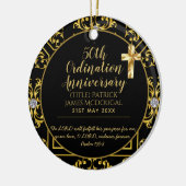 50e PRIEST Ordination Jubileum Personalized Keramisch Ornament (Links)