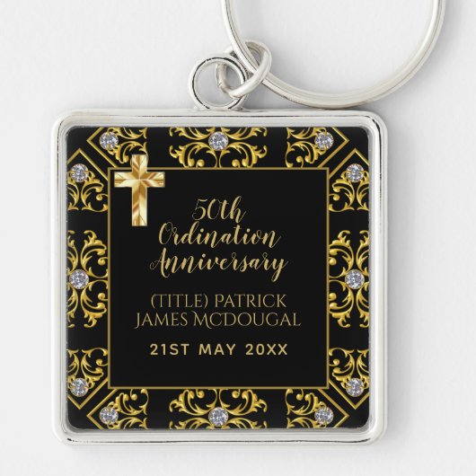 50e PRIEST Ordination Jubileum Personalized Sleutelhanger (Voorkant)