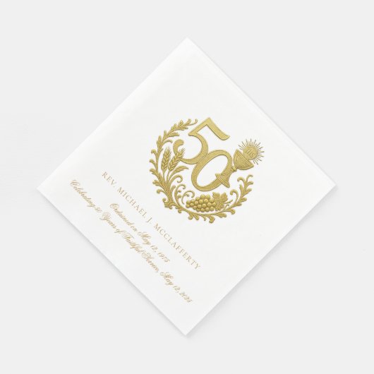 50e priesterwijding Gouden Jubileum Servet (Hoek)