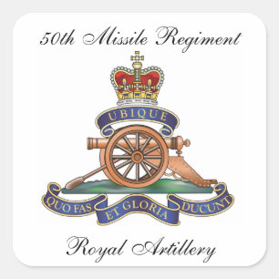 50e rakettenregiment vierkante sticker