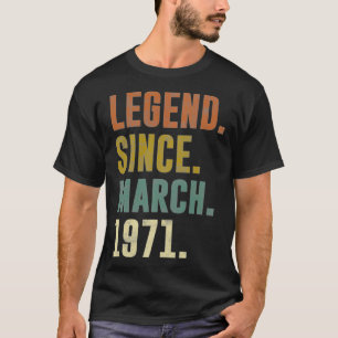 50e Retro Birthday  Legend sinds 1971 Pull T-shirt