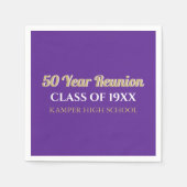 50e reünie plezier! aangepaste reünie servet (Voorkant)