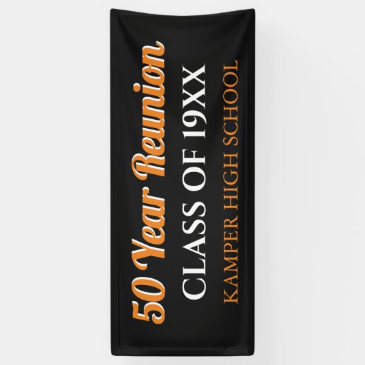 50e Reunion Fun! CUSTOM Reunion banner (Verticaal)