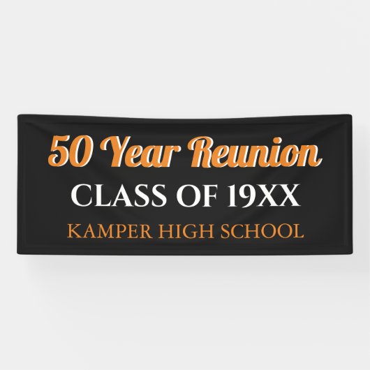 50e Reunion Fun! CUSTOM Reunion banner (Horizontaal)